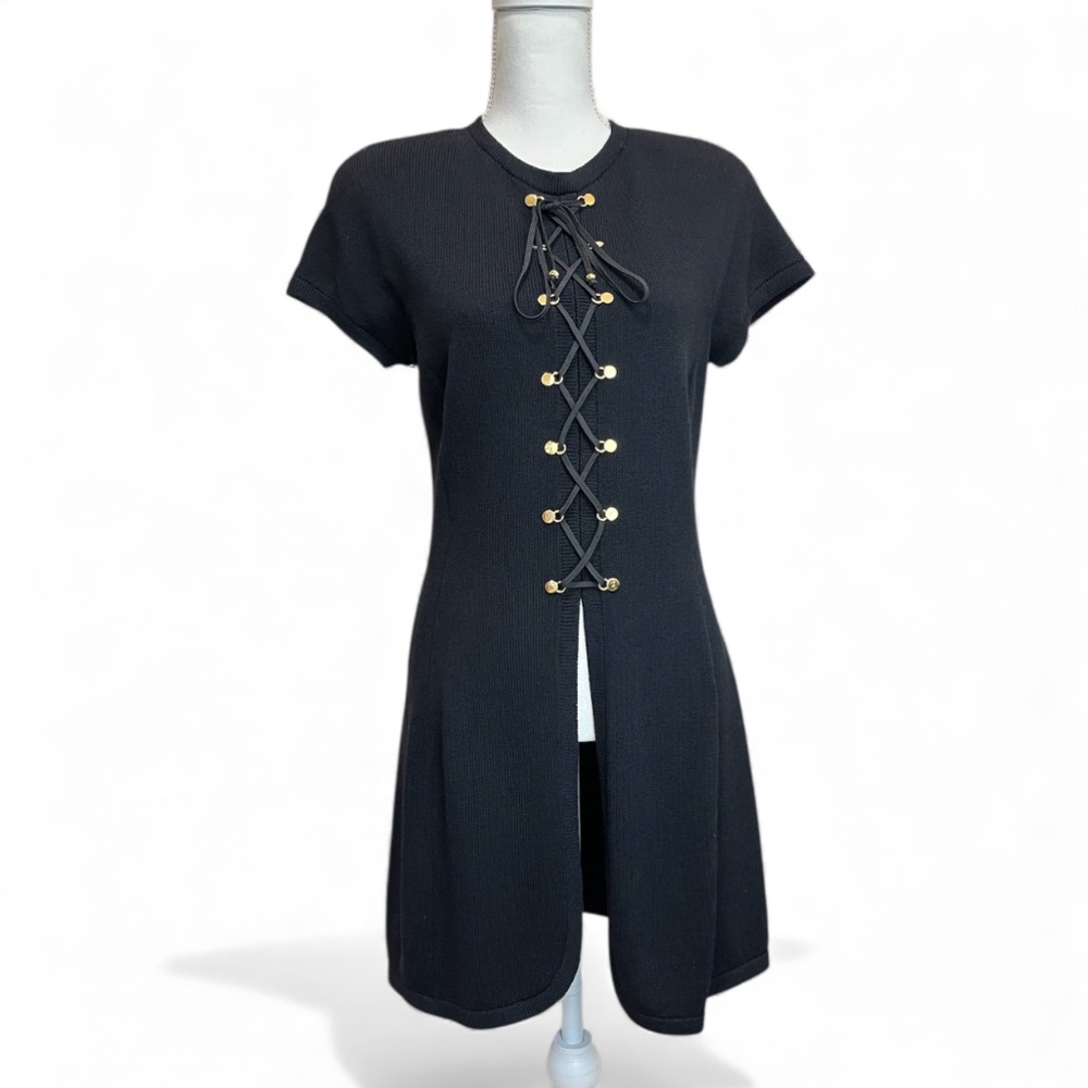St. John Collection by Marie Gray Lace Up Front Santana Knit Top
